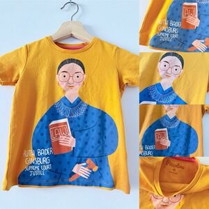 Piccolino Unisex Ruth Bader‎ Ginsburg Trailblazer T-Shirt in Gold 4T